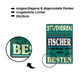 Blechschild ''Studieren kann jeder Fischer'' 20x30cm