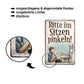 Blechschild ''Bitte im sitzen pinkeln'' 20x30cm