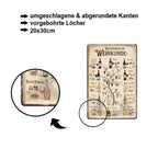 Blechschild ''Kulinarische Weinkunde'' 20x30cm