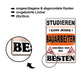 Blechschild ''Studieren kann jeder Bauarbeiter'' 20x30cm