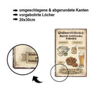 Blechschild ''Weißwurstfrühstück Bayerns traditionelles Frühstück'' 20x30cm