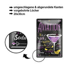 Blechschild ''Aviation'' 20x30cm