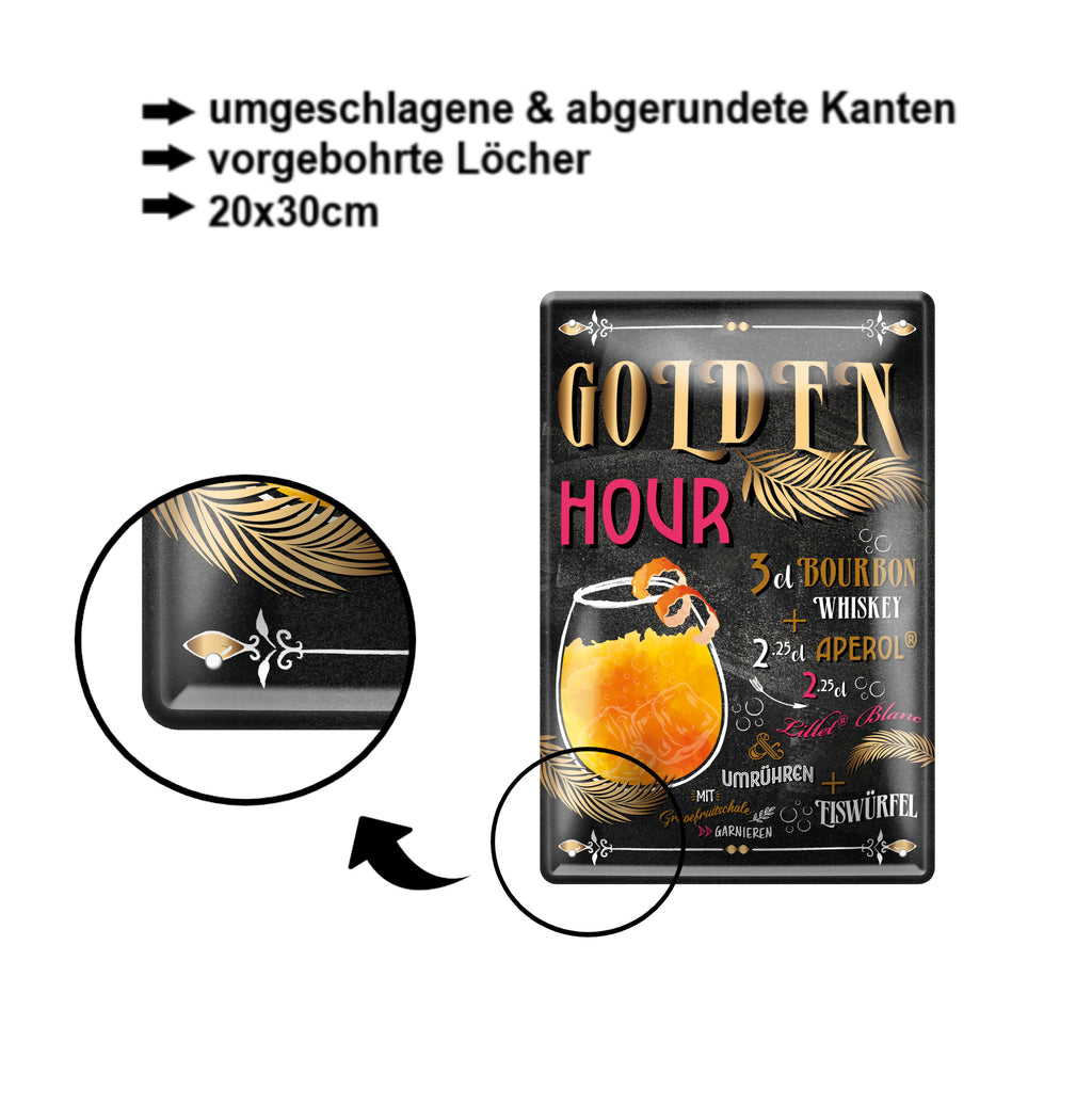 Blechschild ''Golden Hour'' 20x30cm