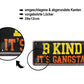 Blechschild ''B Kind it's gansta'' 28x12cm