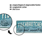 Blechschild ''Fischbrötchen geht immer!'' 28x12cm