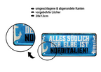 Blechschild ''Alles südlich der Elbe ist Norditalien'' 28x12cm