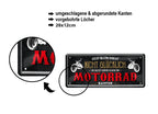 Blechschild ''Geld allein macht nicht glücklich Motorrad'' 28x12cm