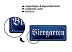 Tin sign "Beer garden (old German writing)" 28x12cm