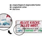 Blechschild ''Alles Kacke alles Mist Camping'' 28x12cm