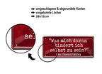 Blechschild ''Was mich daran hindert ich zu sein. Strafgesetzbuch'' 28x12cm