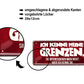 Blechschild ''Ich kenne meine Grenzen. Sie interessieren nicht'' 28x12cm