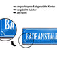 Blechschild ''Badeanstalt'' 28x12cm