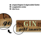 Blechschild ''Gin geht immer! (schwarz)'' 28x12cm