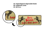 Blechschild ''Vier Beine tragen deine Seele (2 pferde)'' 28x12cm