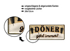 Blechschild ''Döner geht immer!'' 28x12cm