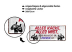 Blechschild ''Alles Kacke alles Mist Zocken'' 28x12cm