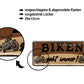 Blechschild ''Biken geht immer!'' 28x12cm