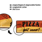Blechschild ''Pizza geht immer!'' 28x12cm