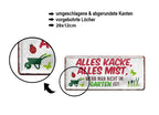 Blechschild ''Alles Kacke alles Mist Garten'' 28x12cm