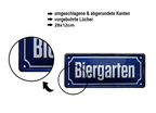 Blechschild ''Biergarten (Blockschrift)'' 28x12cm