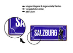 Blechschild ''Salzburg (wanderer)'' 28x12cm
