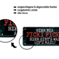 Blechschild ''Hier nix Ficki Ficki, hier gibts was aufs Maul'' 28x12cm