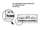 Blechschild ''Kommt Zeit, kommt Rad'' 28x12cm