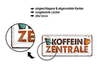 Blechschild ''Koffein Zentrale'' 28x12cm