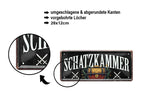 Blechschild ''Schatzkammer'' 28x12cm