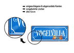 Blechschild ''Vogelvilla'' 28x12cm
