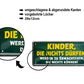 Blechschild ''Kinder die nichts dürfen - Erwachsene die nichts können'' 28x12cm