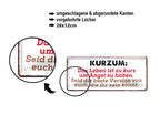 Blechschild ''Kurzum. Das Leben ist zu kurz um Angst zu haben'' 28x12cm