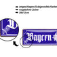 Blechschild ''Bayern (blume)'' 28x12cm
