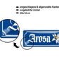 Blechschild ''Arosa (blume)'' 28x12cm