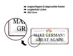 Blechschild ''Make Germany great again (weiß)'' 28x12cm