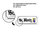 Blechschild ''St. Moritz (wappen)'' 28x12cm