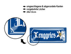 Blechschild ''Lenggries (Blume)'' 28x12cm