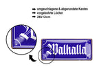 Blechschild ''Walhalla (blau)'' 28x12cm