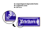 Blechschild ''Nebelhorn (blau)'' 28x12cm