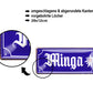 Blechschild ''Minga'' 28x12cm
