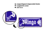 Blechschild ''Minga'' 28x12cm