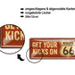 Blechschild ''Get your kicks on Route 66'' 28x12cm