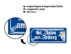 Blechschild ''St. Anton am Arlberg'' 28x12cm