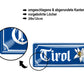 Blechschild ''Tirol (blume)'' 28x12cm
