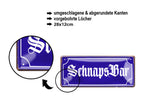 Blechschild ''Schnaps Bar'' 28x12cm