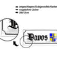 Blechschild ''Davos (wappen)'' 28x12cm