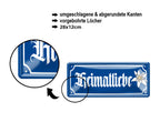 Blechschild ''Heimatliebe'' 28x12cm