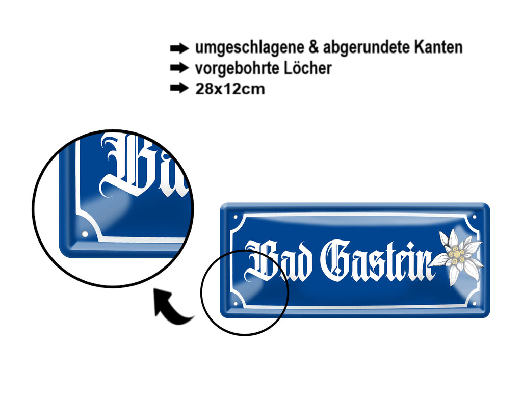 Blechschild ''Bad Bastein'' 28x12cm
