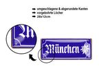 Blechschild ''München (blume)'' 28x12cm