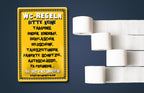 Blechschild ''WC-Regeln. Bitte keine Tampons, Binden'' 20x30cm